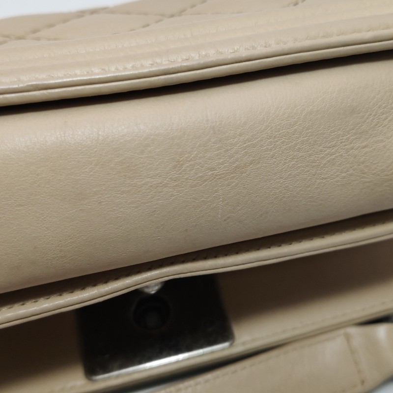 Chanel 小號Leboy菱格紋奶茶色 20cm-20