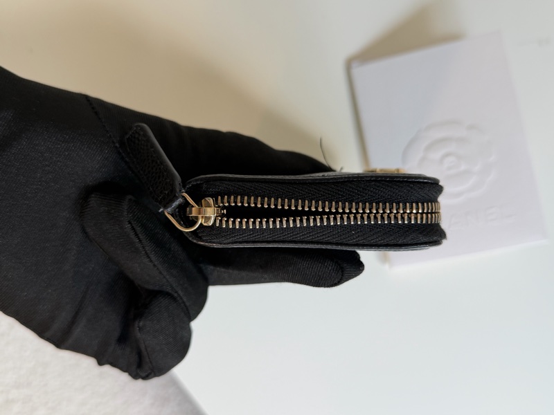 「內裡有拉鏈 加大款」Chanel boy 大款 拉鏈零錢包-6