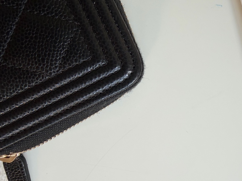 「內裡有拉鏈 加大款」Chanel boy 大款 拉鏈零錢包-13