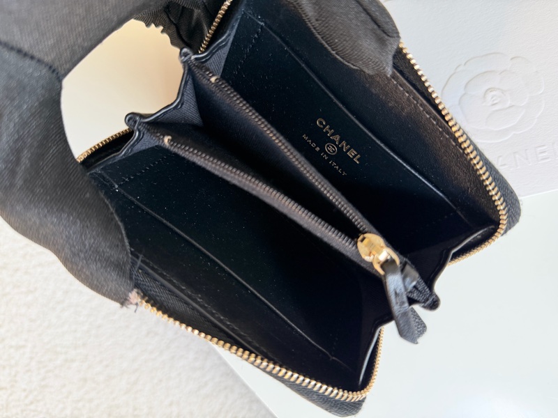 「內裡有拉鏈 加大款」Chanel boy 大款 拉鏈零錢包-18