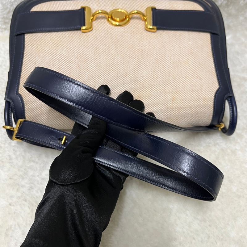 HERMES 愛馬仕帆布馬鞍包 稀品 中古 Vintage-12