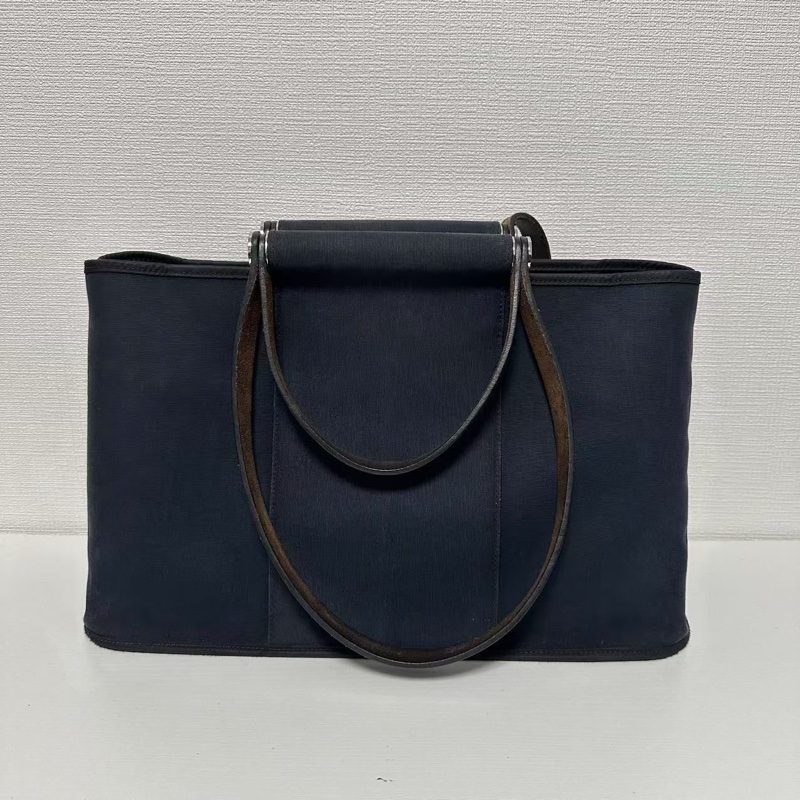 Hermes 愛馬仕 藏藍銀扣cabag Tote-6