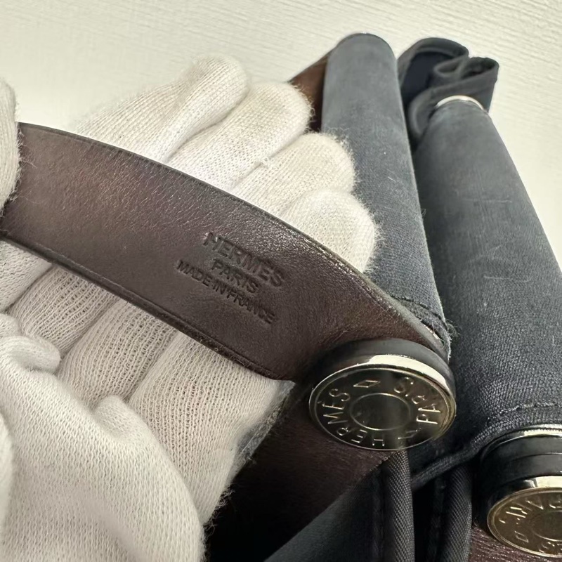 Hermes 愛馬仕 藏藍銀扣cabag Tote-15