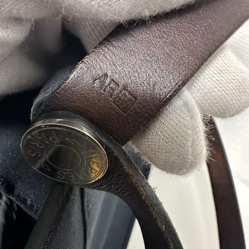 Hermes 愛馬仕 藏藍銀扣cabag Tote-16