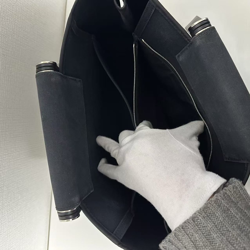 Hermes 愛馬仕 藏藍銀扣cabag Tote-17