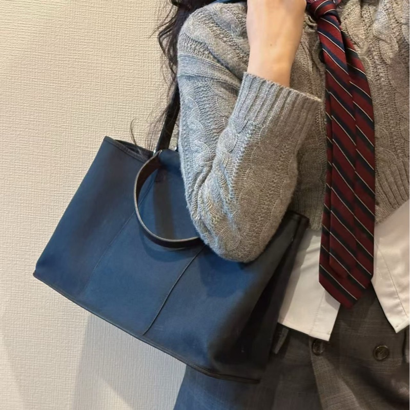 Hermes 愛馬仕 藏藍銀扣cabag Tote-19