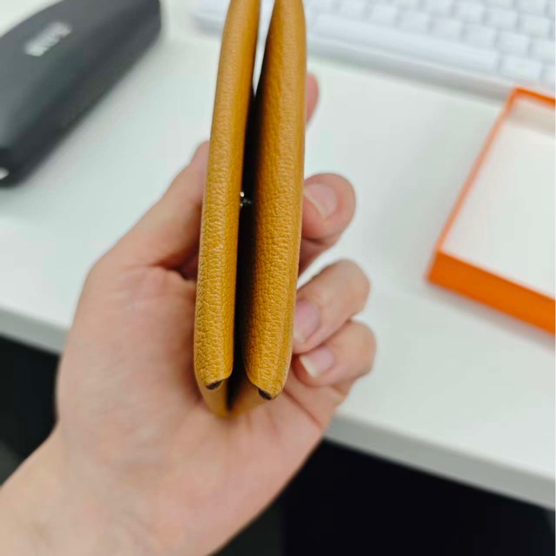 Hermès Calvi 卡片夾｜金棕 保證正品 9成新-2