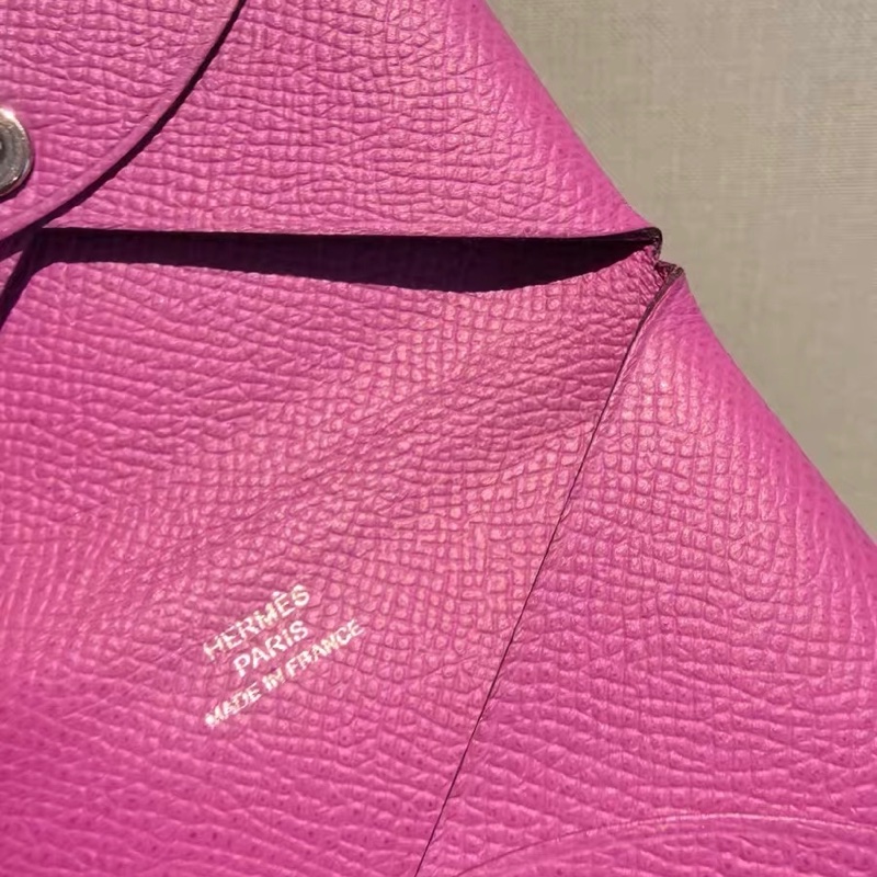 Hermès Calvi 卡片夾｜L3 玫瑰紫保證正品 9成新-1