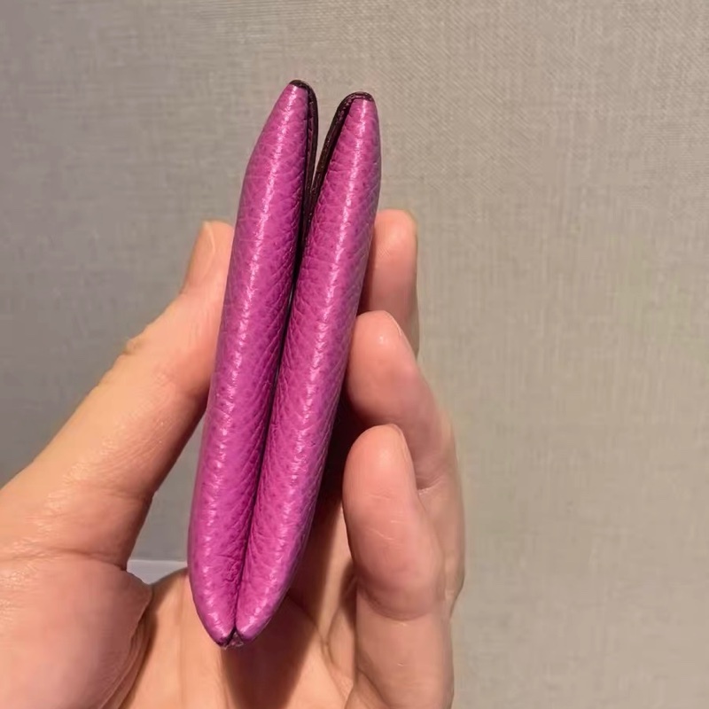 Hermès Calvi 卡片夾｜L3 玫瑰紫保證正品 9成新-3