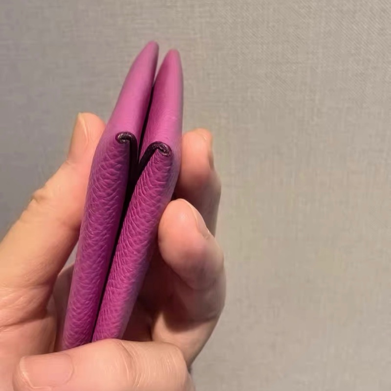 Hermès Calvi 卡片夾｜L3 玫瑰紫保證正品 9成新-5