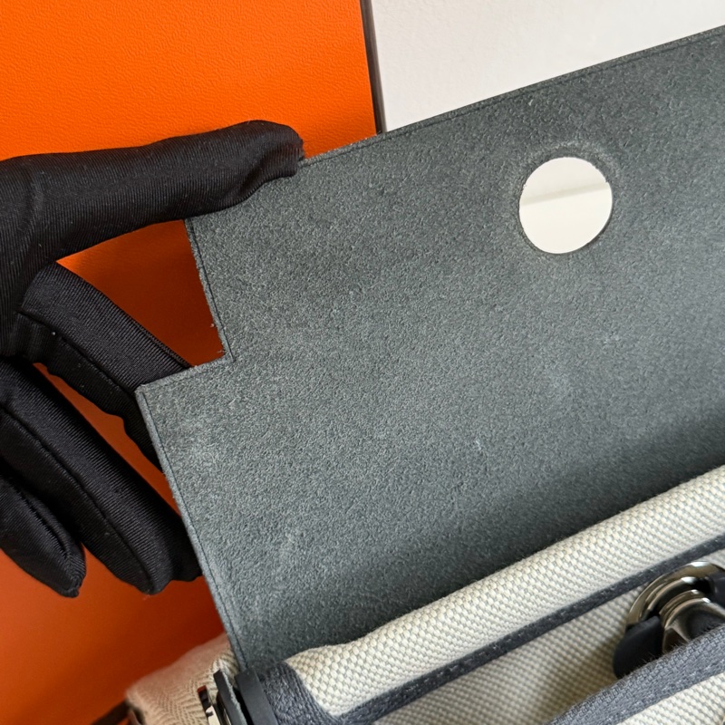 Hermes mini herbag 石板灰 銀釦-24