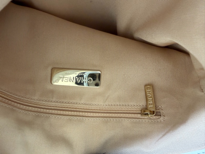 Chanel 白色荔枝皮 雙鏈 後背包-27