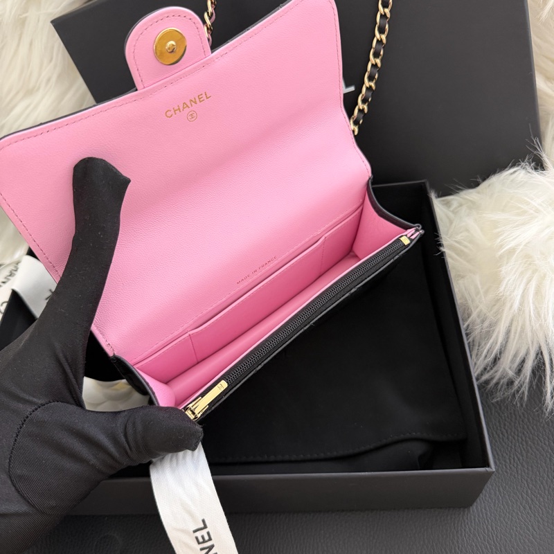 Chanel mini cf 提把woc 粉黑色💕🖤 Blackpink配色-4