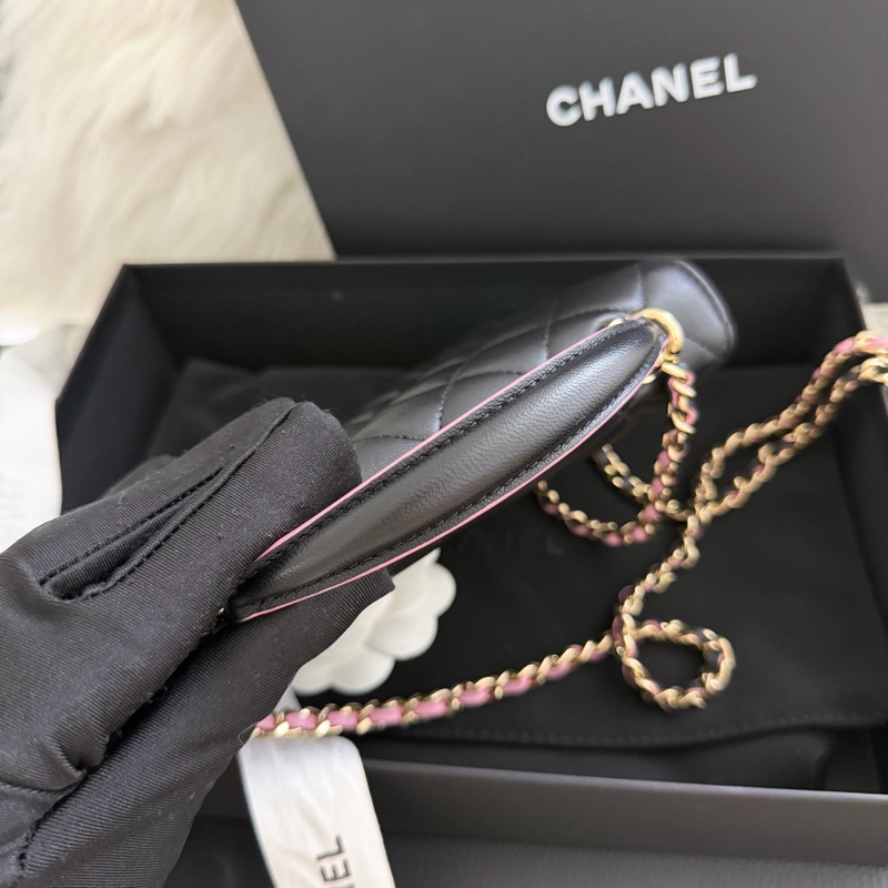 Chanel mini cf 提把woc 粉黑色💕🖤 Blackpink配色-6
