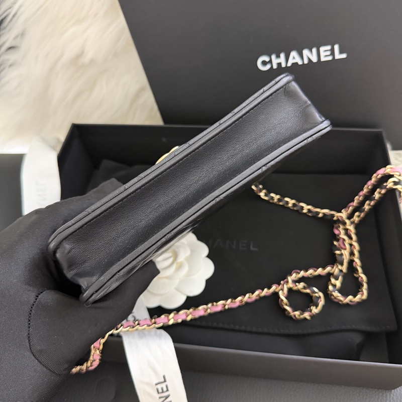 Chanel mini cf 提把woc 粉黑色💕🖤 Blackpink配色-7