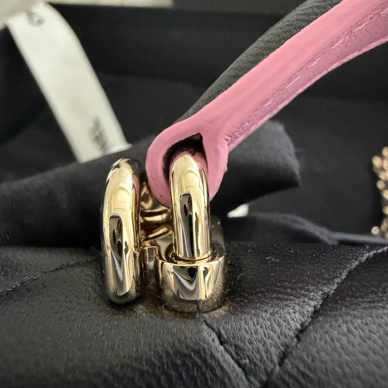 Chanel mini cf 提把woc 粉黑色💕🖤 Blackpink配色-14