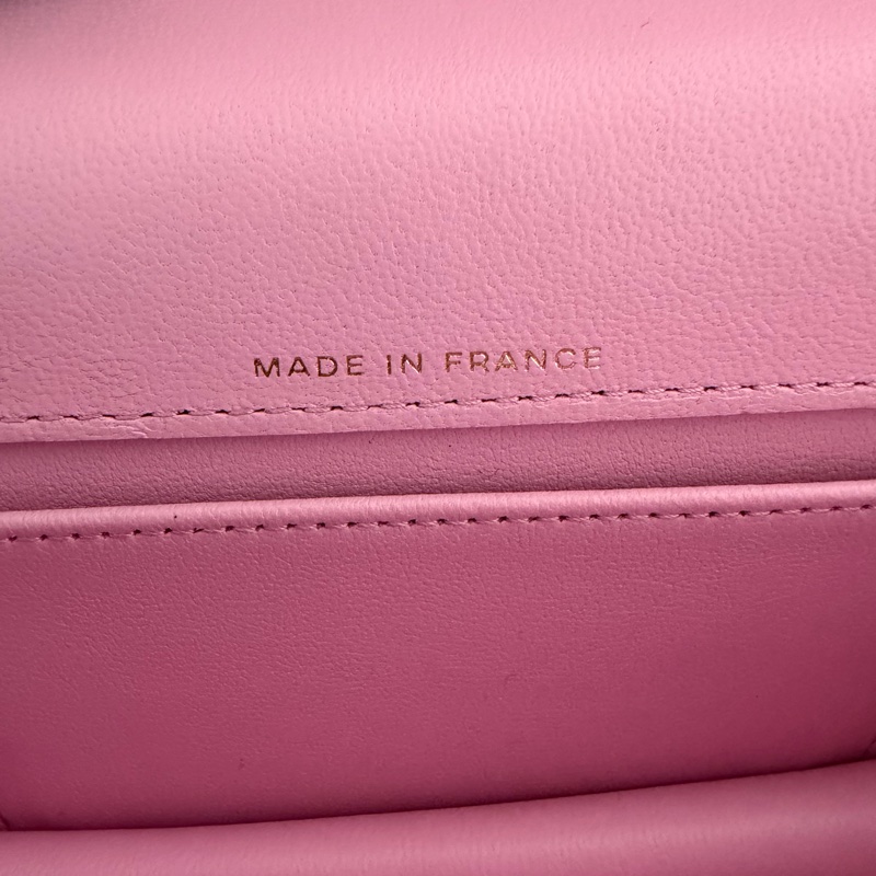 Chanel mini cf 提把woc 粉黑色💕🖤 Blackpink配色-22