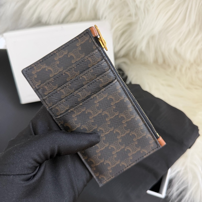 Celine 拉鍊卡夾零錢包-0