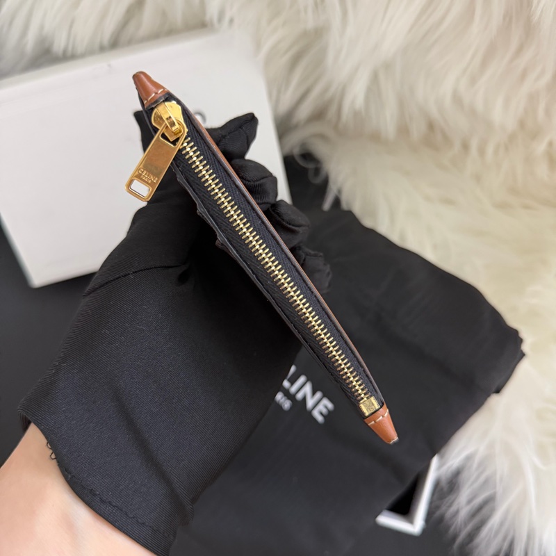 Celine 拉鍊卡夾零錢包-5