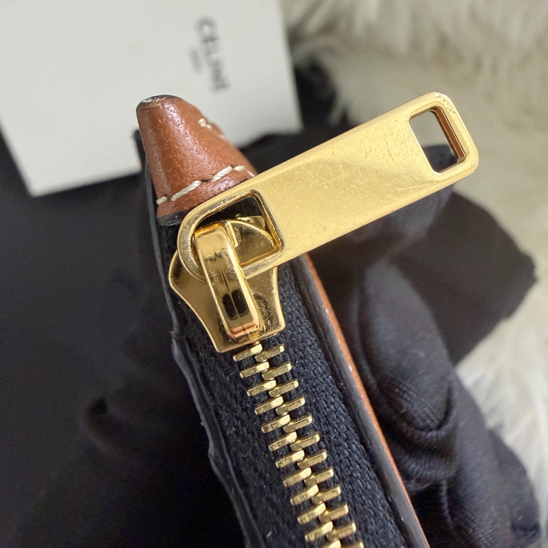 Celine 拉鍊卡夾零錢包-7