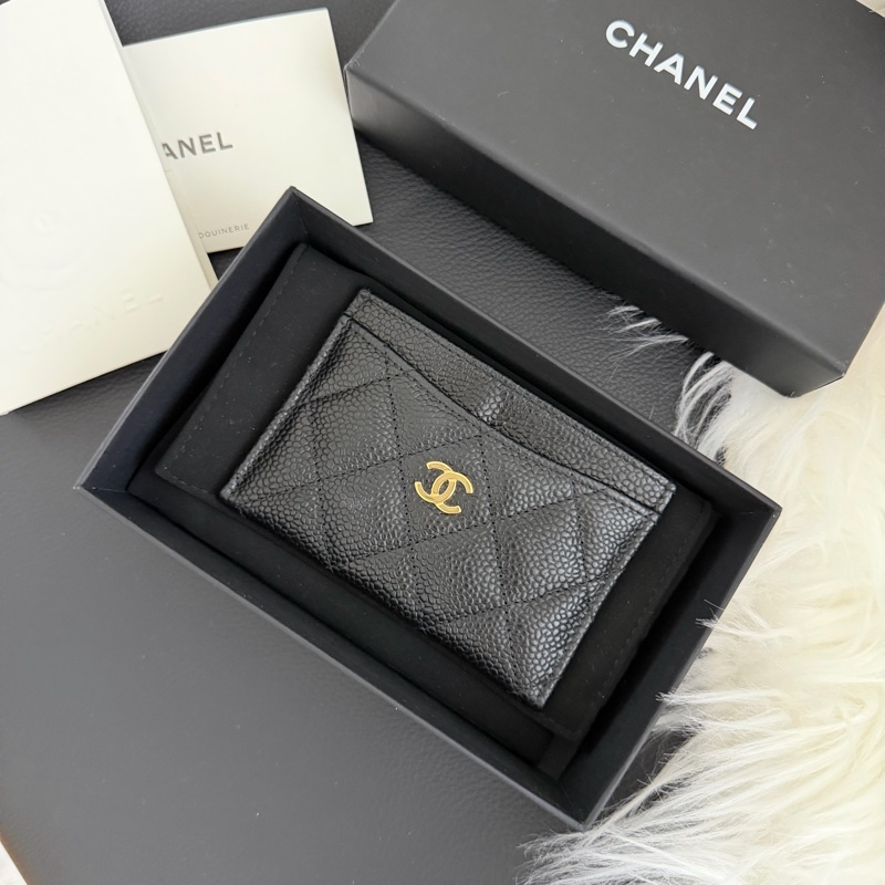 Chanel 經典卡夾 扁卡夾荔枝皮金釦 芯片款-0