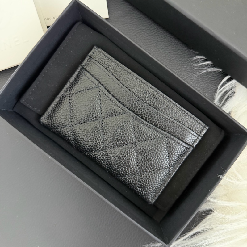 Chanel 經典卡夾 扁卡夾荔枝皮金釦 芯片款-1