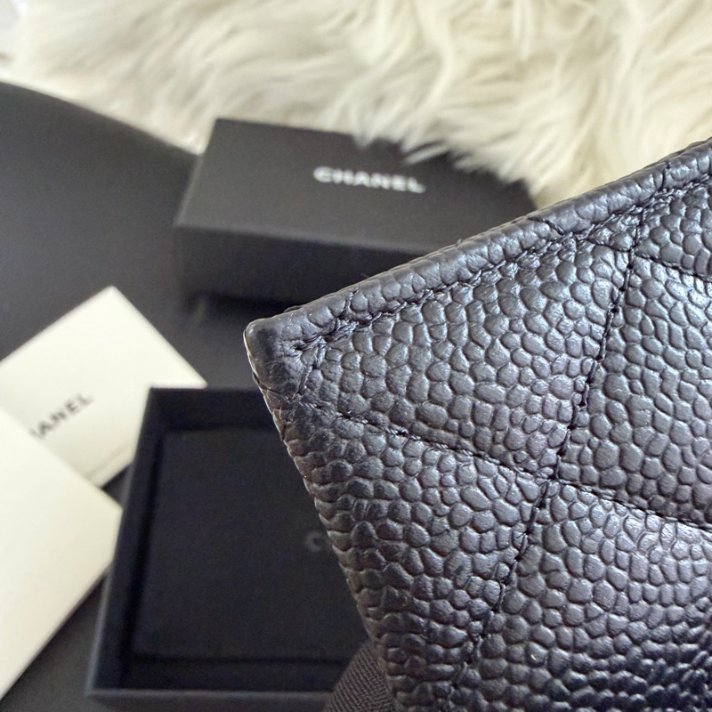 Chanel 經典卡夾 扁卡夾荔枝皮金釦 芯片款-5