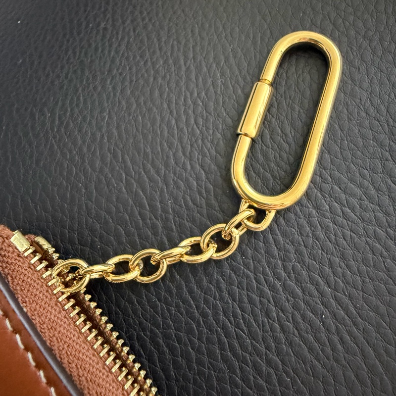 Celine triomphe 凱旋門 棕色零錢包-9