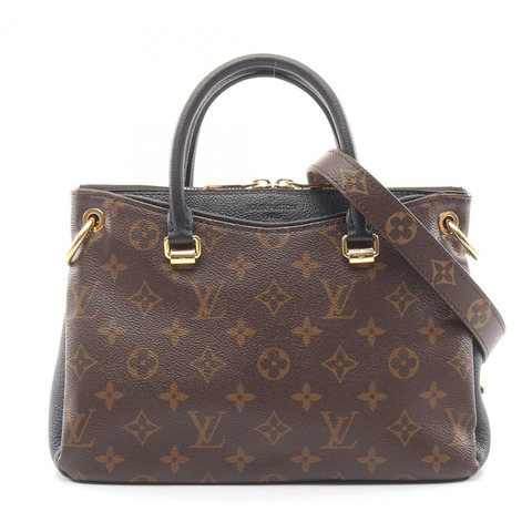 路易威登 Pallas BB Monogram Noir 手提包，塗層帆布和皮革，Monogram 圖案，女士，棕黑色，M41218