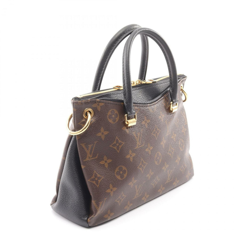 路易威登 Pallas BB Monogram Noir 手提包，塗層帆布和皮革，Monogram 圖案，女士，棕黑色，M41218-1