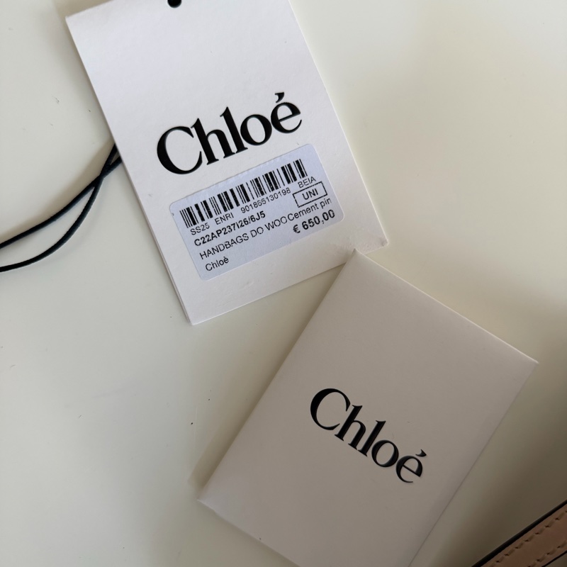 「有背帶 新款」Chloe woody 迷你 粉色-20