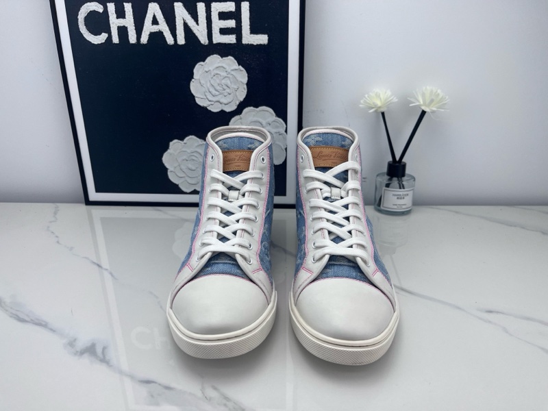 Louis vuitton路易威登 lv牛仔藍帆布鞋 38碼-1