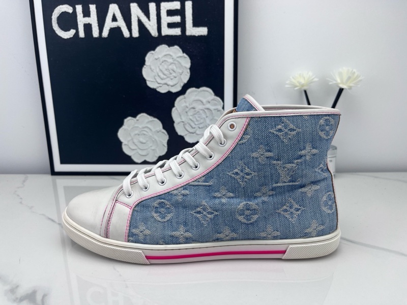 Louis vuitton路易威登 lv牛仔藍帆布鞋 38碼-3