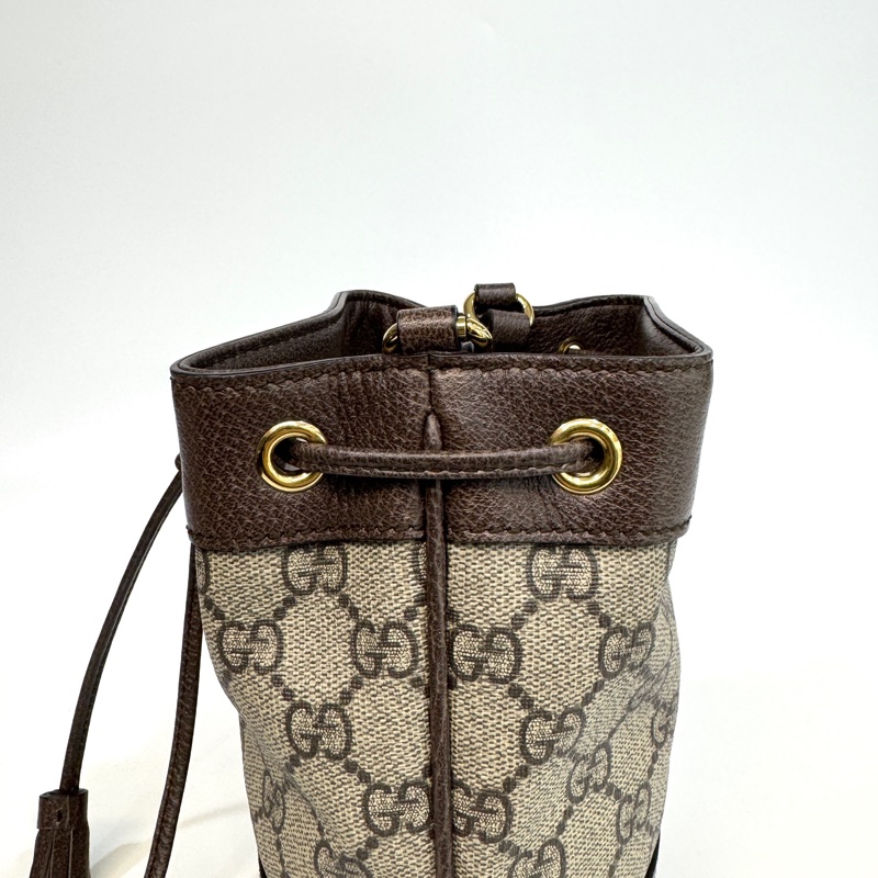 🤎古馳小水桶GUCCI原花Ophidia抽繩迷你小水桶550620-13