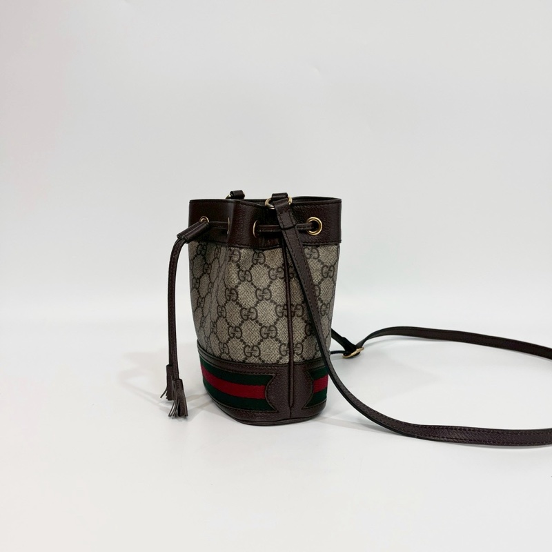 🤎古馳小水桶GUCCI原花Ophidia抽繩迷你小水桶550620-3