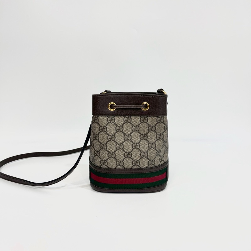 🤎古馳小水桶GUCCI原花Ophidia抽繩迷你小水桶550620-5