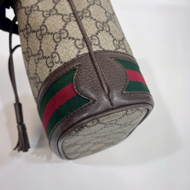 🤎古馳小水桶GUCCI原花Ophidia抽繩迷你小水桶550620-12