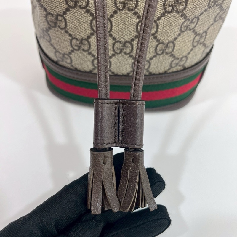 🤎古馳小水桶GUCCI原花Ophidia抽繩迷你小水桶550620-15