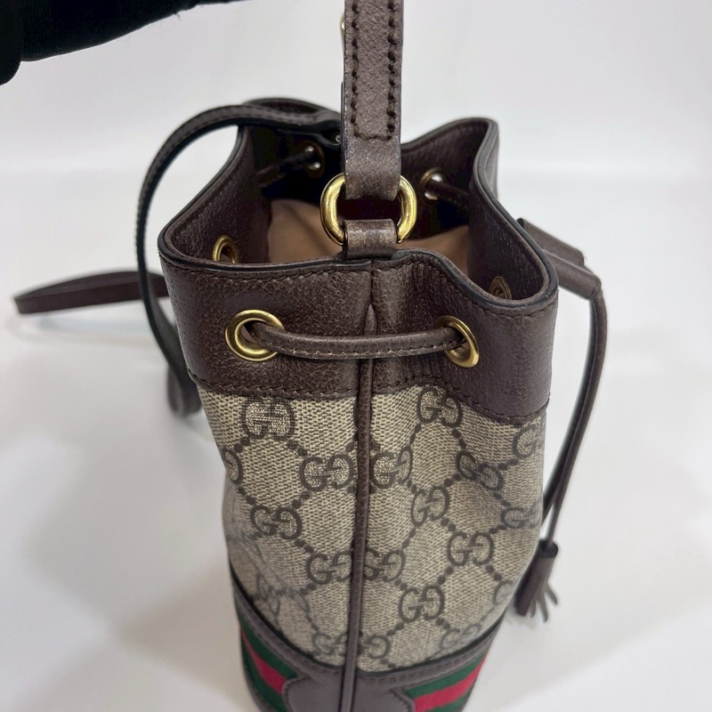 🤎古馳小水桶GUCCI原花Ophidia抽繩迷你小水桶550620-16