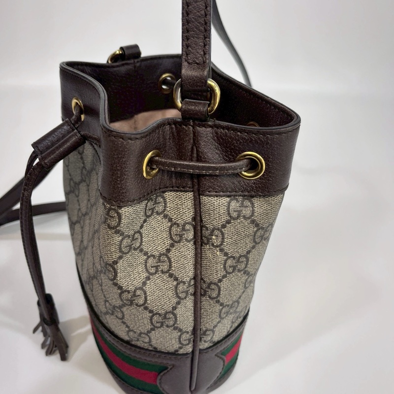 🤎古馳小水桶GUCCI原花Ophidia抽繩迷你小水桶550620-17