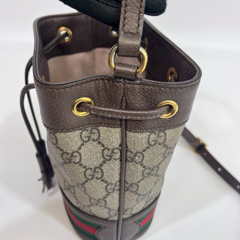 🤎古馳小水桶GUCCI原花Ophidia抽繩迷你小水桶550620-23