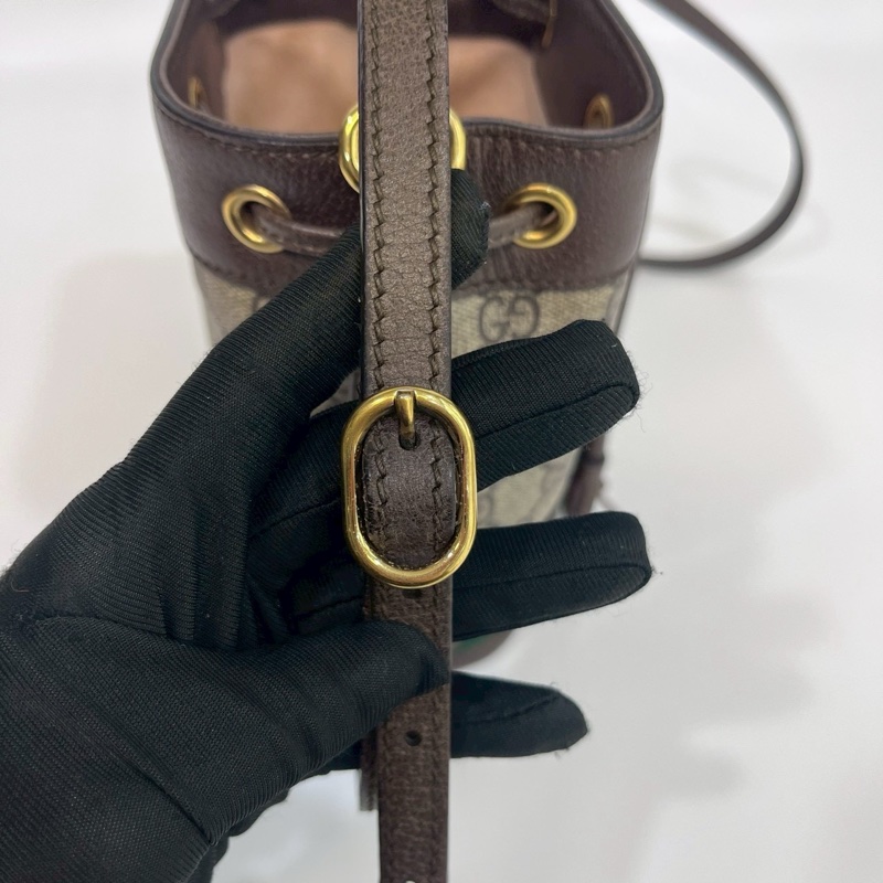 🤎古馳小水桶GUCCI原花Ophidia抽繩迷你小水桶550620-26