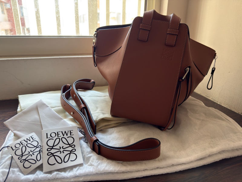 Loewe 小型經典小牛皮 Hammock 吊床包 手提包-0