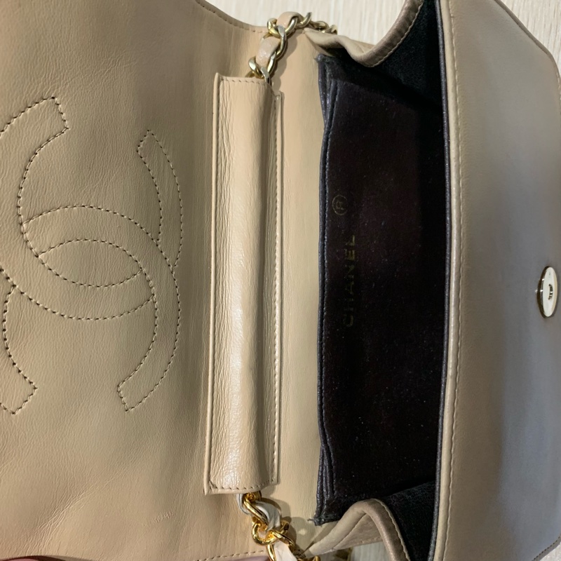 [CHANEL] VINTAGE 奶茶老香羊皮全蓋Coco-4