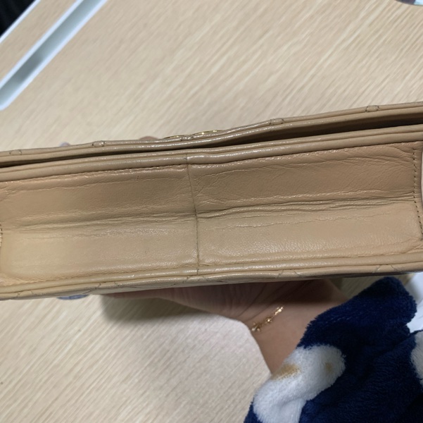 [CHANEL] VINTAGE 奶茶老香羊皮全蓋Coco-7