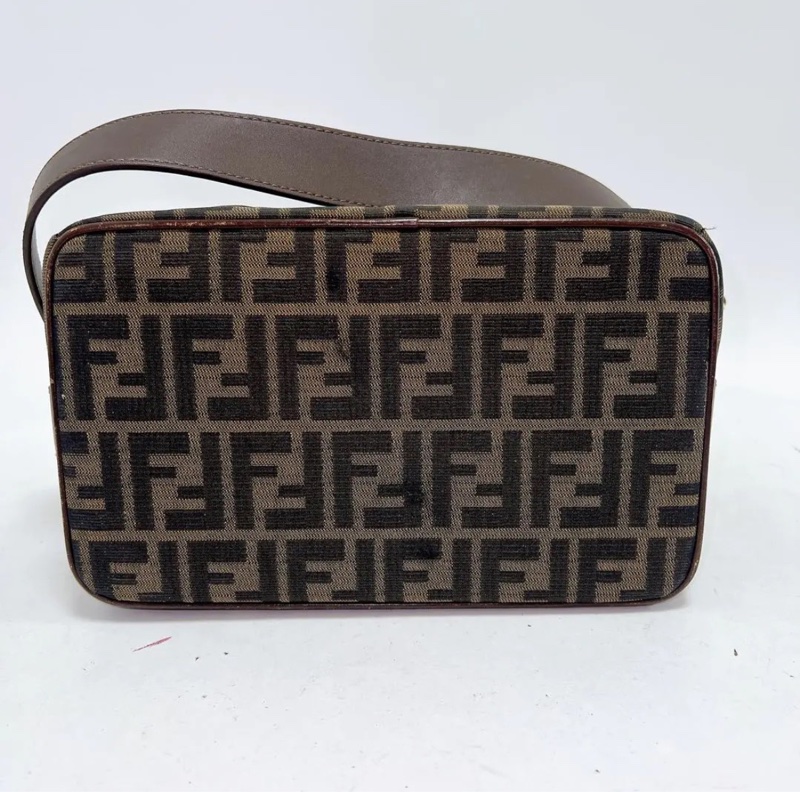 【90%新✨】Fendi Zucca帆布棕色化妆包/手拿包 Vanity Pouch-4