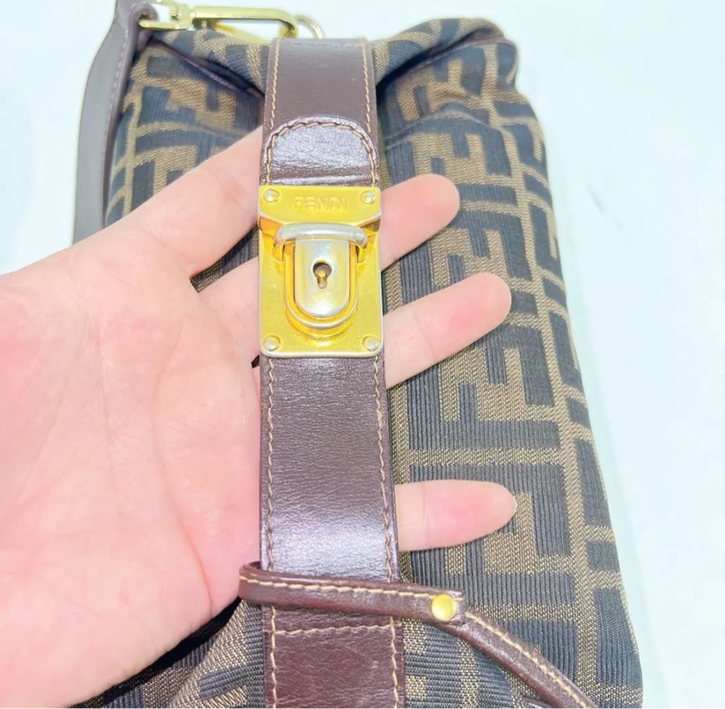 【90%新✨】Fendi Zucca帆布棕色化妆包/手拿包 Vanity Pouch-7