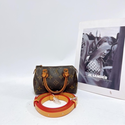 【超高性價比✨85%新】LV speedy nano 老花中古枕頭包