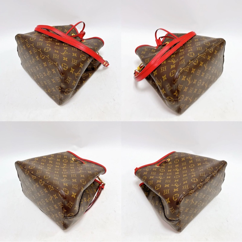 【92%新✨有塵袋】LV紅色NéoNoé MM 水桶包-5
