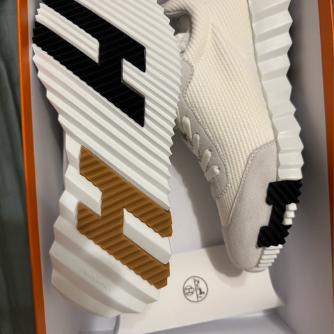 全新Hermès 白色 Bouncing 運動鞋/休閒鞋 #39